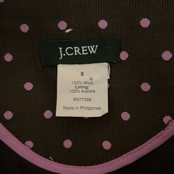 JCREW | Brown Herringbone Wool Jacket Size 6 - Picture 6 of 9